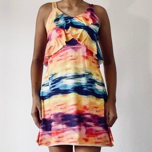 Amy Byer: Multicolored ruffled sundress